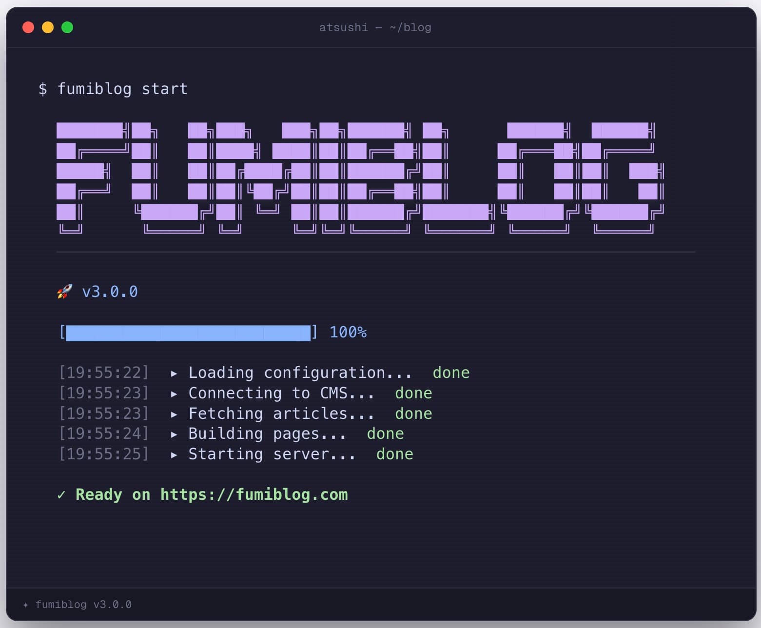 個人ブログ「FumiBlog」を公開しました